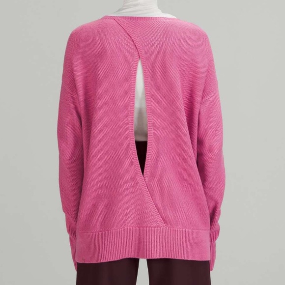 lululemon athletica Sweaters - Pink Open-Back Knit Sweater